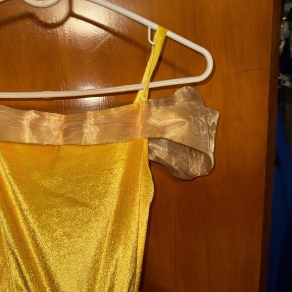 NNJXD Halloween Girl Gold PRINCESS DRESS Party Costume Fancy Dress 150 Size 12 - Picture 6 of 9